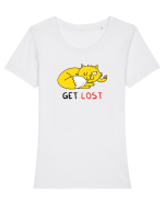 Get lost Tricou mânecă scurtă guler larg fitted Damă Expresser