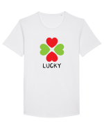 Lucky Tricou mânecă scurtă guler larg Bărbat Skater