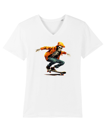 Schelet pe skateboard White