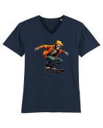 Schelet pe skateboard Tricou mânecă scurtă guler V Bărbat Presenter