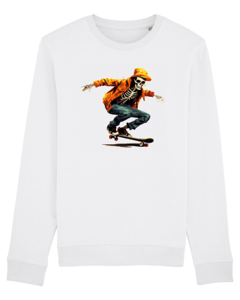 Schelet pe skateboard White
