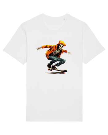Schelet pe skateboard White