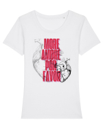 MORE AMORE POR FAVOR Tricou mânecă scurtă guler larg fitted Damă Expresser