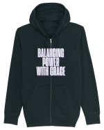 BALANCING POWER WITH GRACE Hanorac cu fermoar Unisex Connector