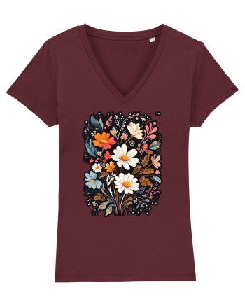 Flori boho 1 Burgundy