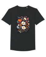 Flori boho 1 Tricou mânecă scurtă guler larg Bărbat Skater