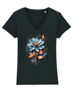 Flori boho 2 Tricou mânecă scurtă guler V Damă Evoker