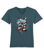 Flori boho 2 Tricou mânecă scurtă guler V Bărbat Presenter