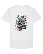 Flori boho 2 Tricou mânecă scurtă guler larg Bărbat Skater