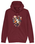 Flori boho 3 Hanorac cu fermoar Unisex Connector
