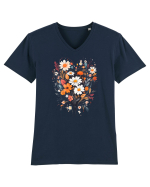 Flori boho 3 Tricou mânecă scurtă guler V Bărbat Presenter