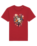 Flori boho 3 Tricou mânecă scurtă Unisex Rocker