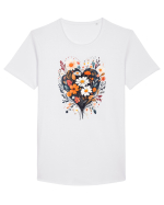 Flori boho 3 Tricou mânecă scurtă guler larg Bărbat Skater