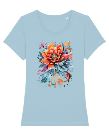 Flori boho 4 Sky Blue