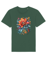 Flori boho 4 Tricou mânecă scurtă Unisex Rocker