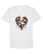 Flori boho 5 Tricou mânecă scurtă guler larg Bărbat Skater