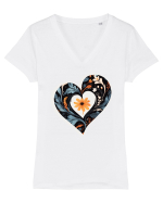 Flori boho 8 Tricou mânecă scurtă guler V Damă Evoker