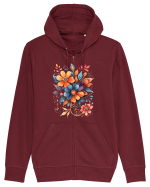Flori boho 9 Hanorac cu fermoar Unisex Connector
