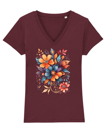 Flori boho 9 Burgundy