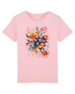 Flori boho 9 Tricou mânecă scurtă  Copii Mini Creator
