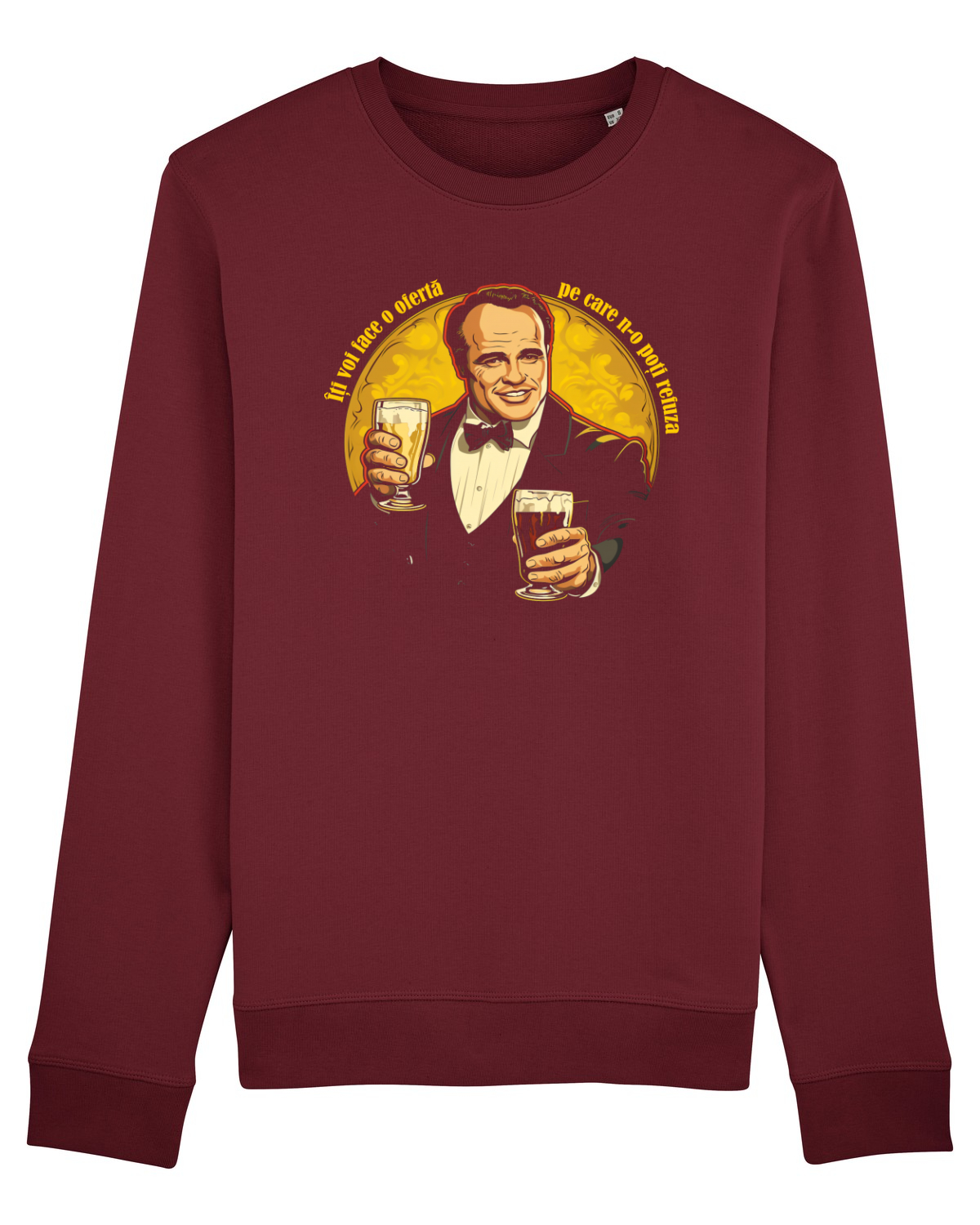Bluză mânecă lungă Unisex Rise Burgundy
