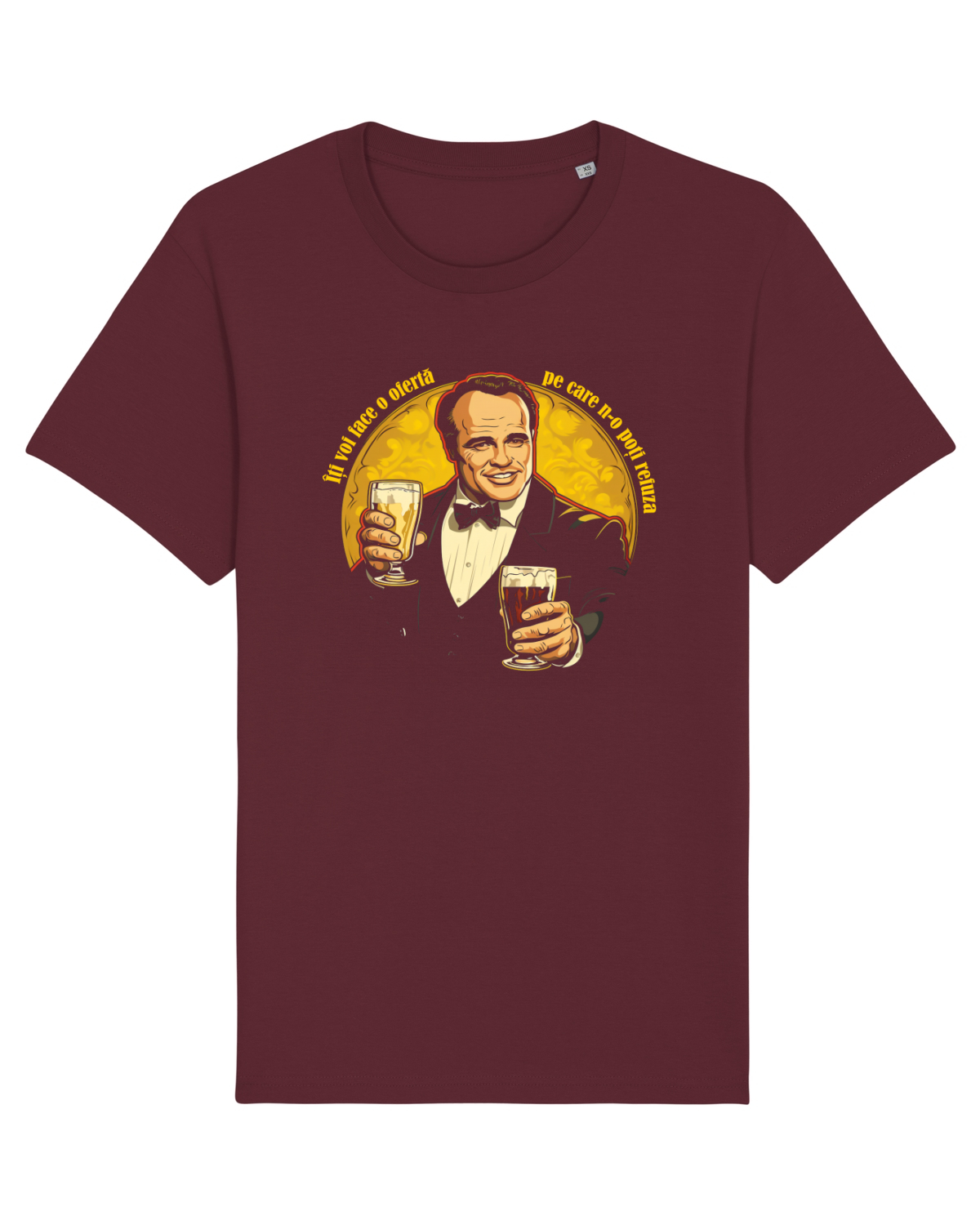 Tricou mânecă scurtă Unisex Rocker Burgundy