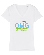 OMG Ohh my Golf Tricou mânecă scurtă guler V Damă Evoker