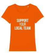 Support your local team Tricou mânecă scurtă guler larg fitted Damă Expresser