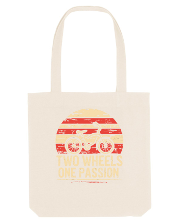 Two Wheels One Passion Retro Bicycle Distressed Sunset Natural