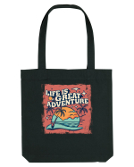 Life Is A Great Adventure Distressed Poster Style Sacoșă textilă
