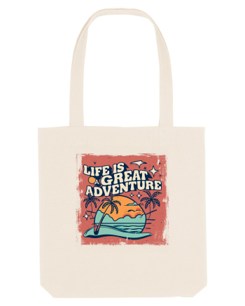 Life Is A Great Adventure Distressed Poster Style Natural