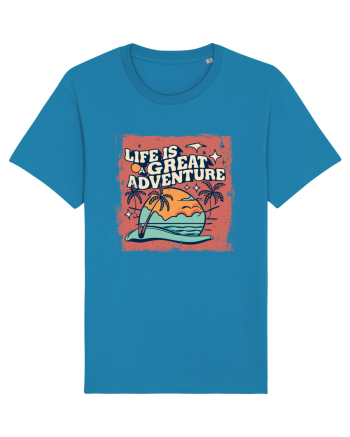 Life Is A Great Adventure Distressed Poster Style Azur