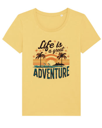 Life Is A Great Adventure Retro Sunset Distressed Jojoba