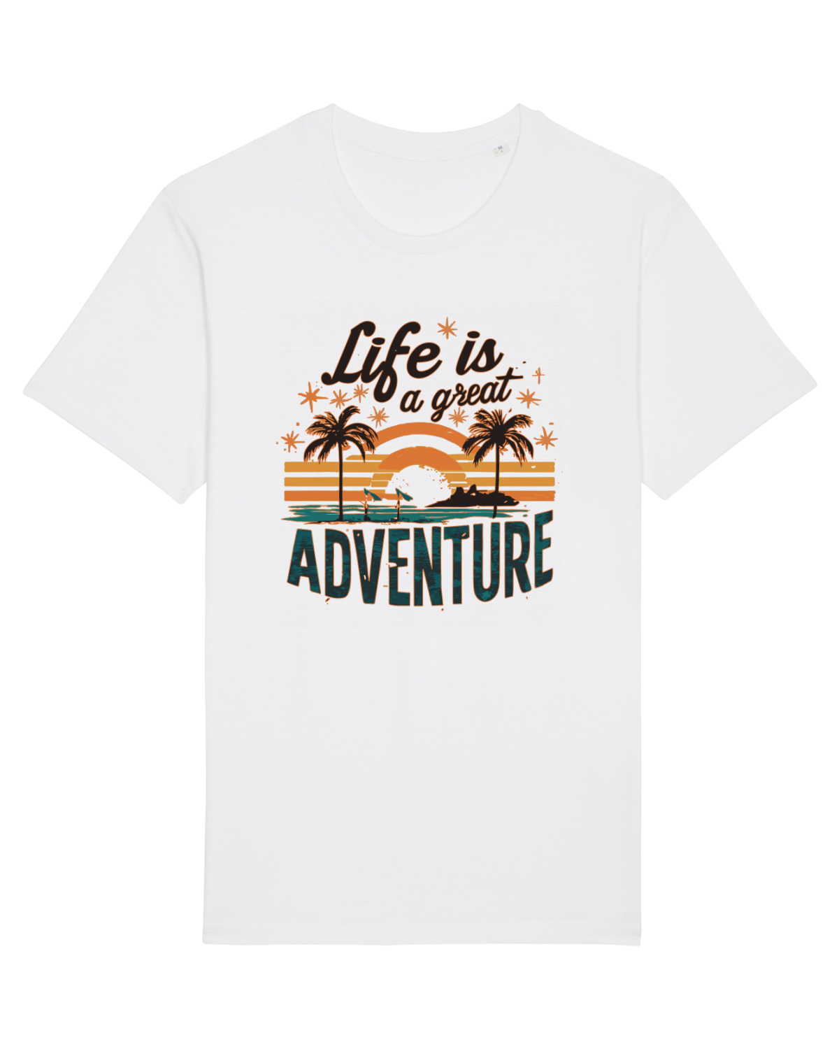 Tricou mânecă scurtă Unisex Rocker White