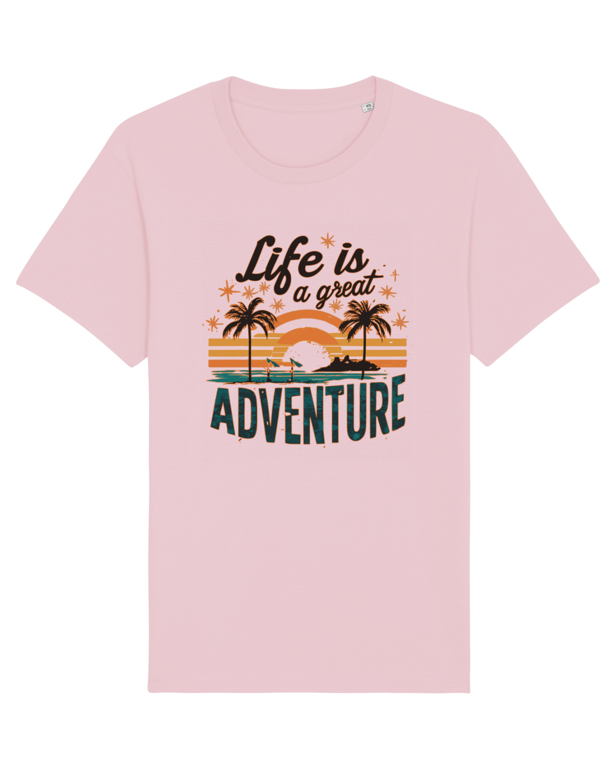 Tricou mânecă scurtă Unisex Rocker Cotton Pink