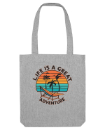 Life Is A Great Adventure Retro Sunset Sacoșă textilă