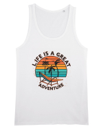 Life Is A Great Adventure Retro Sunset Maiou Bărbat Runs
