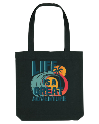 Life Is A Great Adventure Summer Black