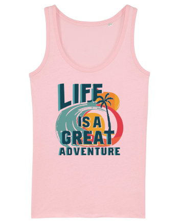 Life Is A Great Adventure Summer Cotton Pink