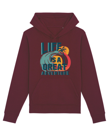Life Is A Great Adventure Summer Burgundy