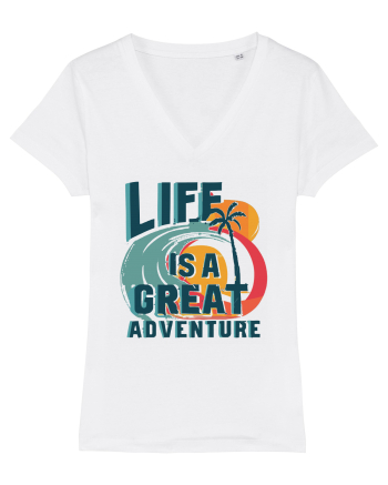Life Is A Great Adventure Summer White