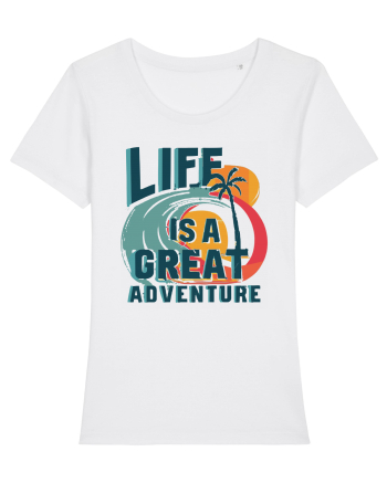 Life Is A Great Adventure Summer White