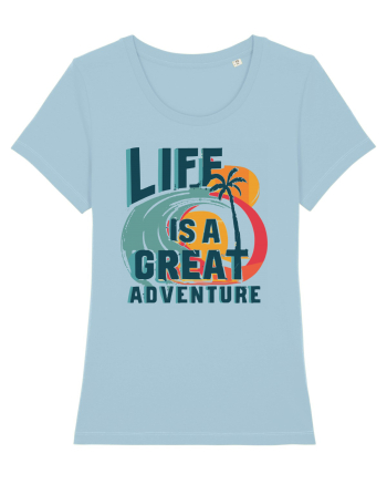 Life Is A Great Adventure Summer Sky Blue