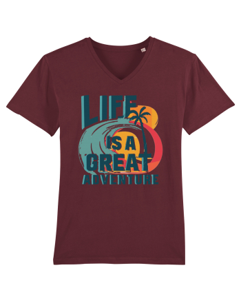 Life Is A Great Adventure Summer Burgundy