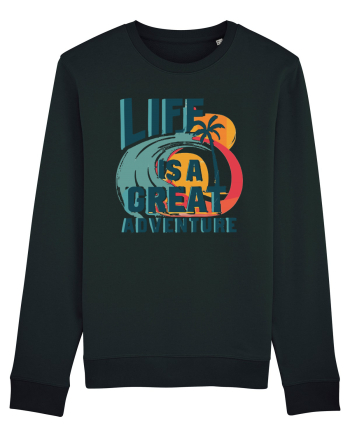 Life Is A Great Adventure Summer Black