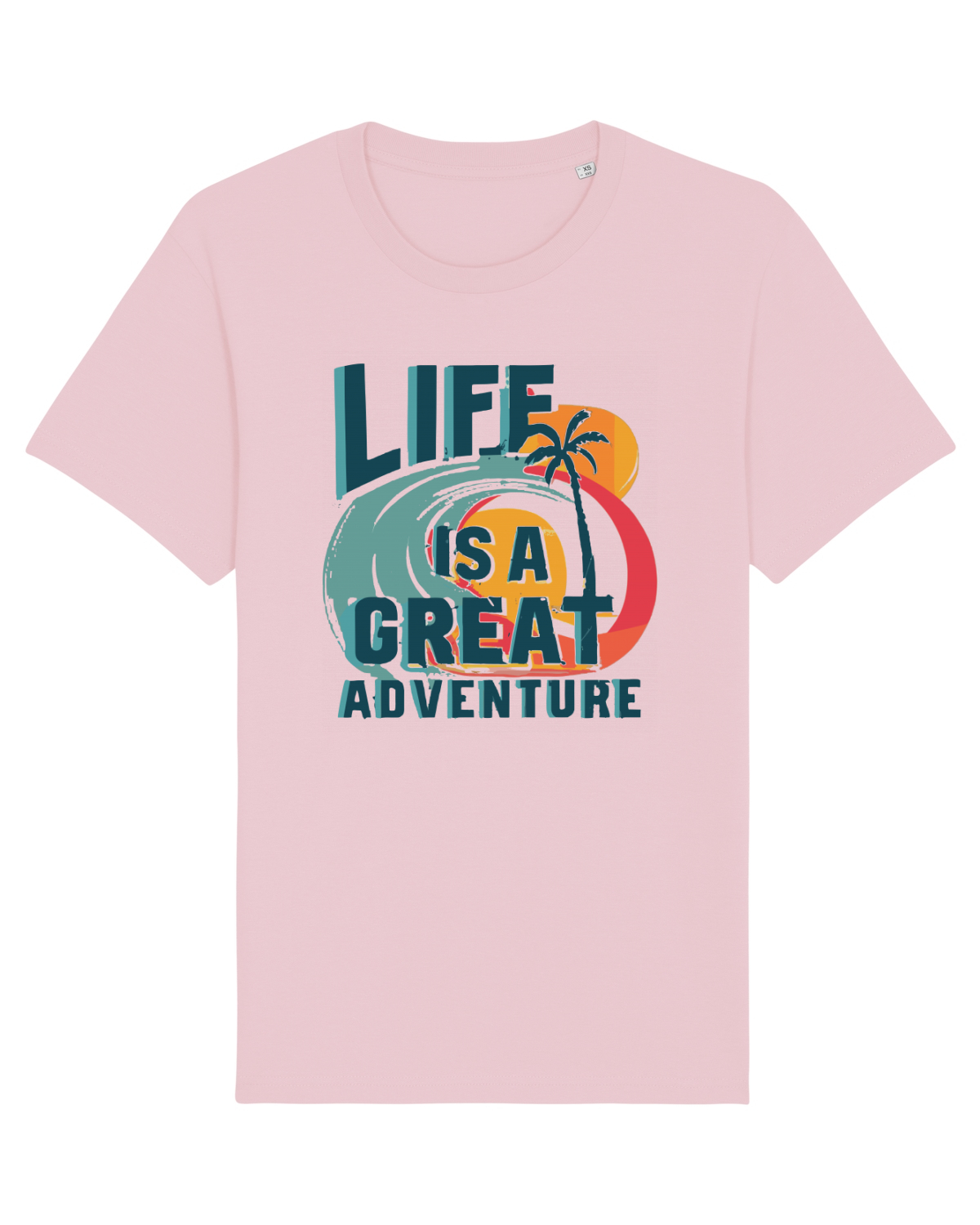 Tricou mânecă scurtă Unisex Rocker Cotton Pink