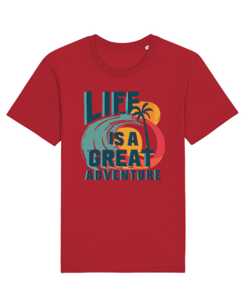 Life Is A Great Adventure Summer Red