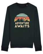 Adventure Awaits Retro Sunset Distressed Bluză mânecă lungă Unisex Rise