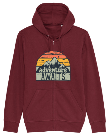 Adventure Awaits Retro Sunset Burgundy