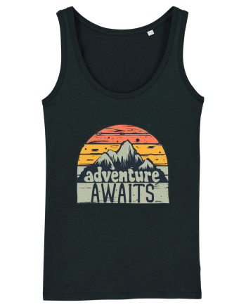 Adventure Awaits Retro Sunset Black